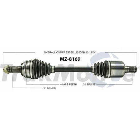 Surtrack Axle Cv Axle Shaft, Mz-8169 MZ-8169